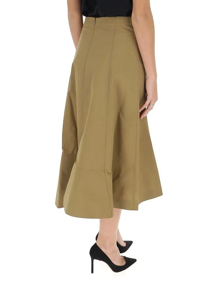 3.1 Phillip Lim Ruffled Asymmetric Midi Skirt