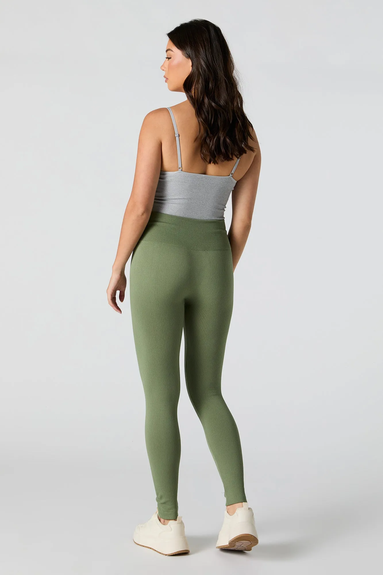 Active Seamless Ribbed Fleece Legging