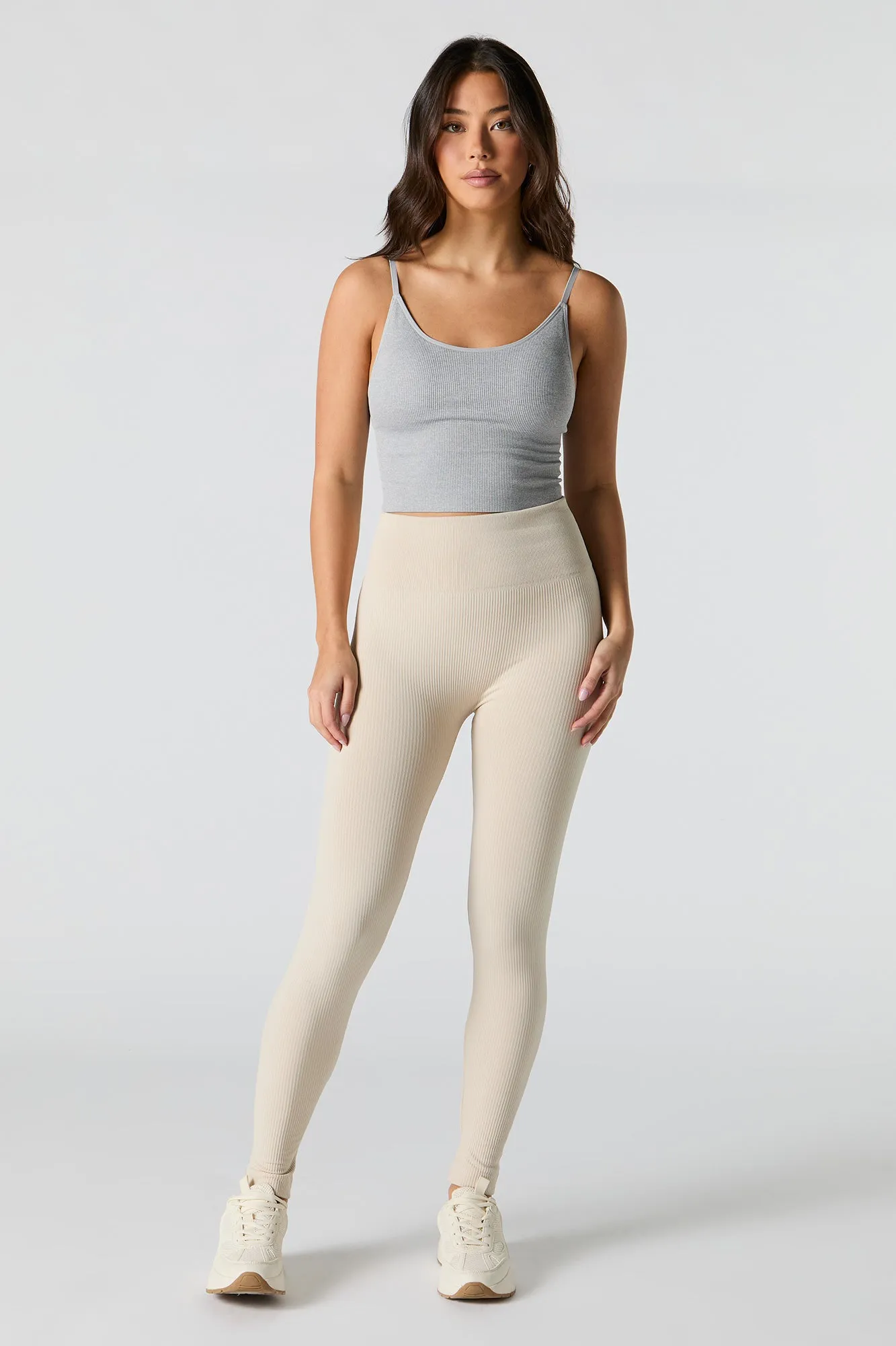 Active Seamless Ribbed Fleece Legging