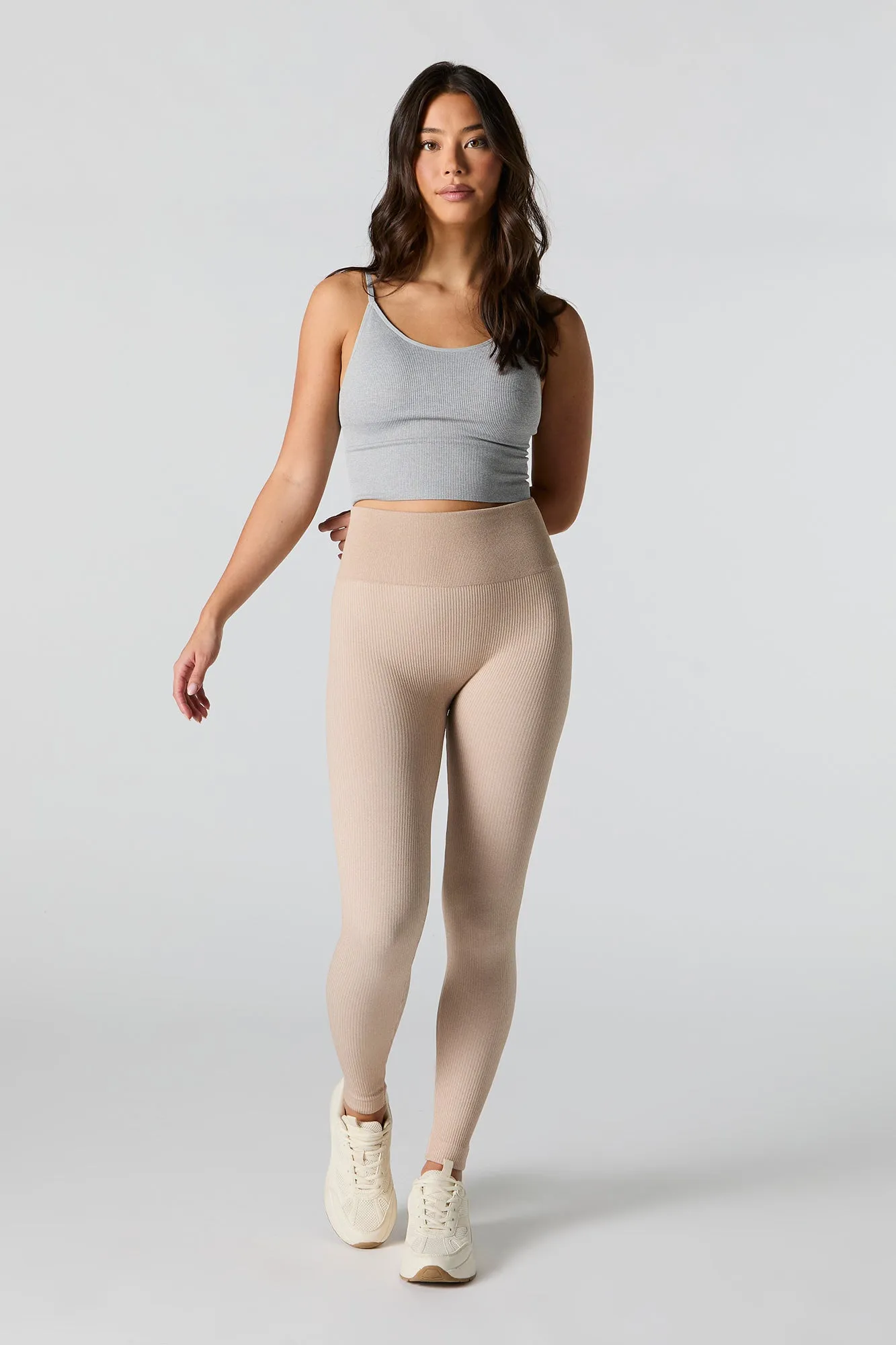 Active Seamless Ribbed Fleece Legging