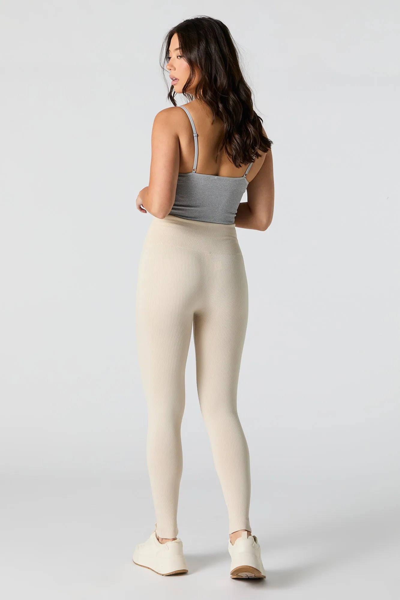 Active Seamless Ribbed Fleece Legging