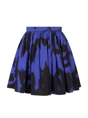 Alexander McQueen Printed Gathered Mini Skirt