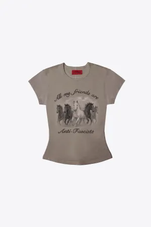 All My Friends Are Anti-Fascists Mini Tee (Portabella)