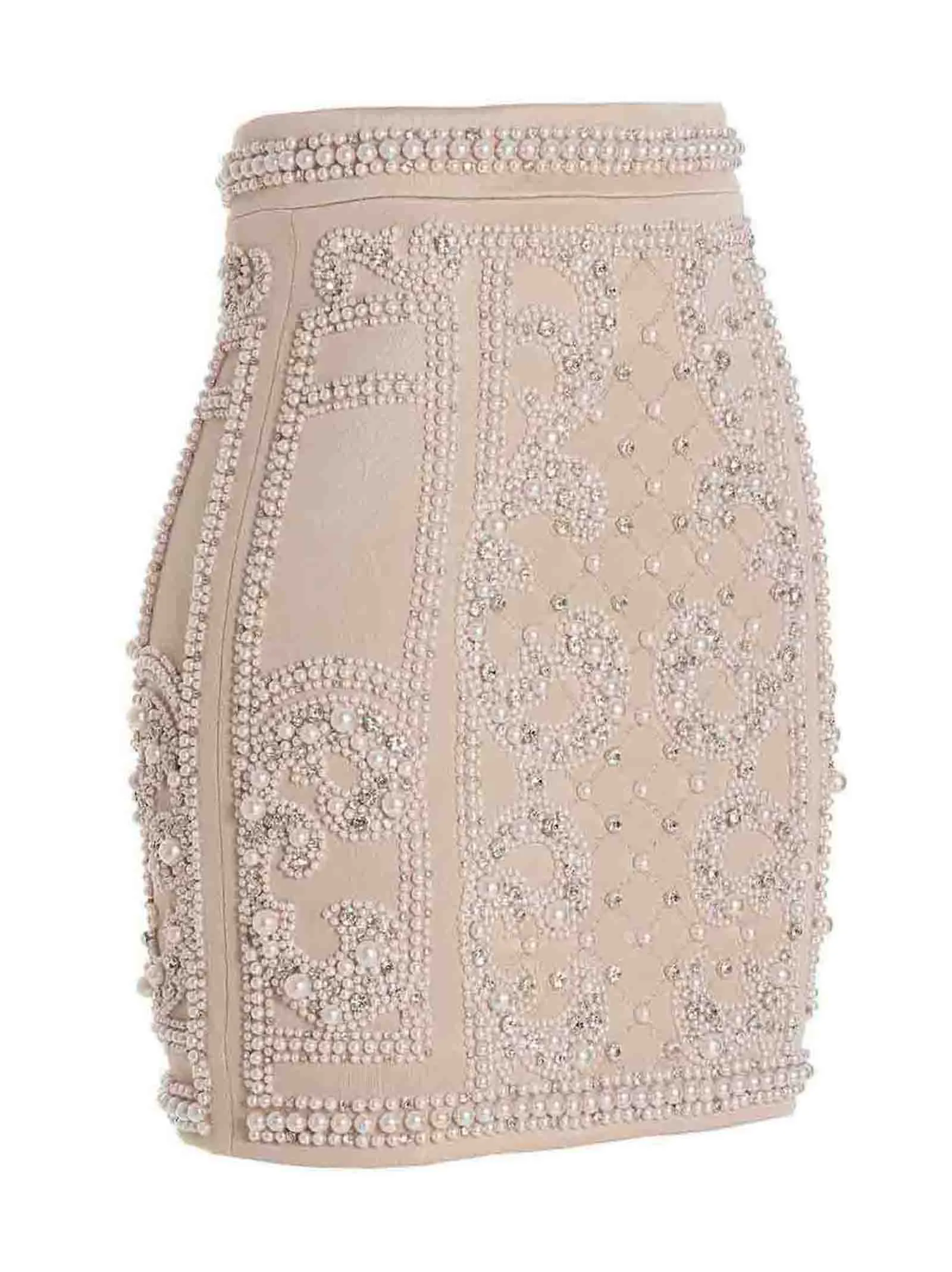 Balmain All-Over Embellished Mini Skirt