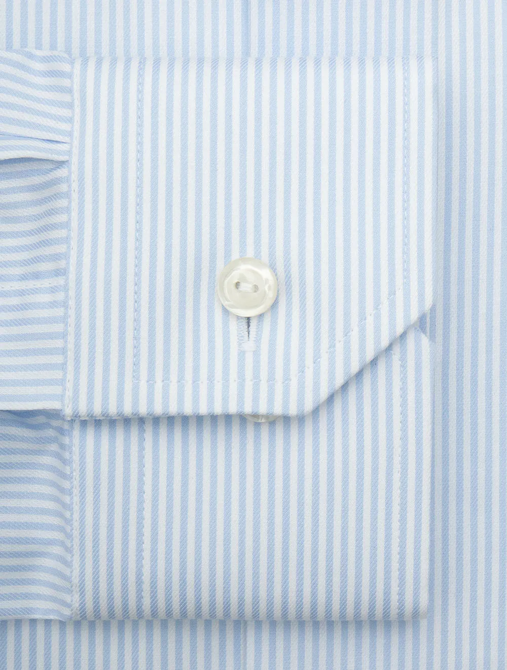Bengal Striped Cotton Lyocell Contemporary Fit Shirt Blue