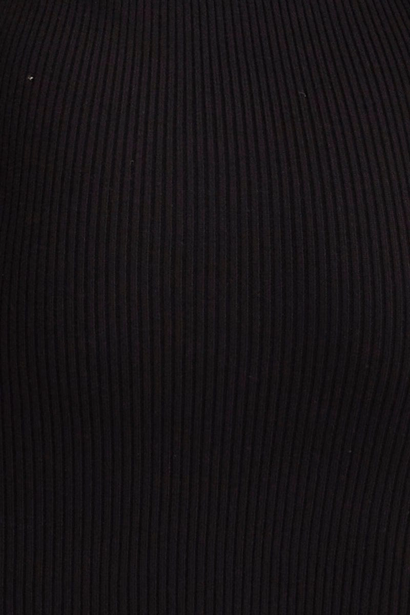 Black Dress One Shoulder Mini Knit