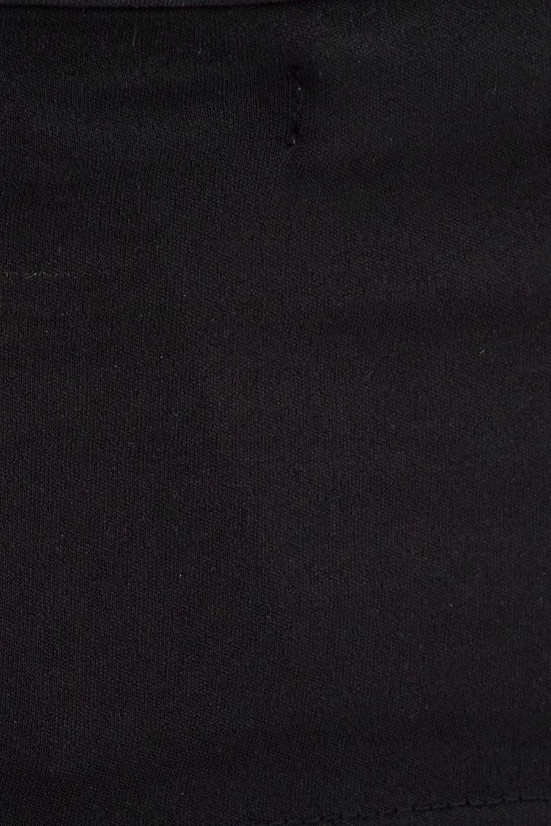 Black Halter Pinch Crop Top