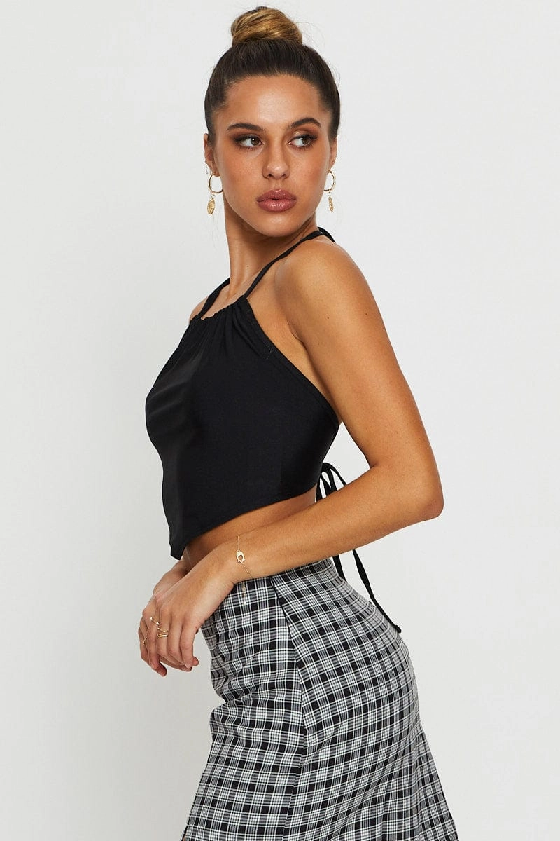 Black Halter Top