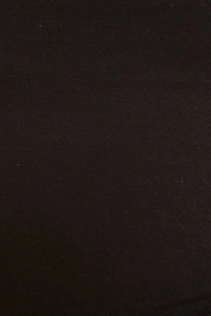 Black High Waisted Brief Cotton Stretch
