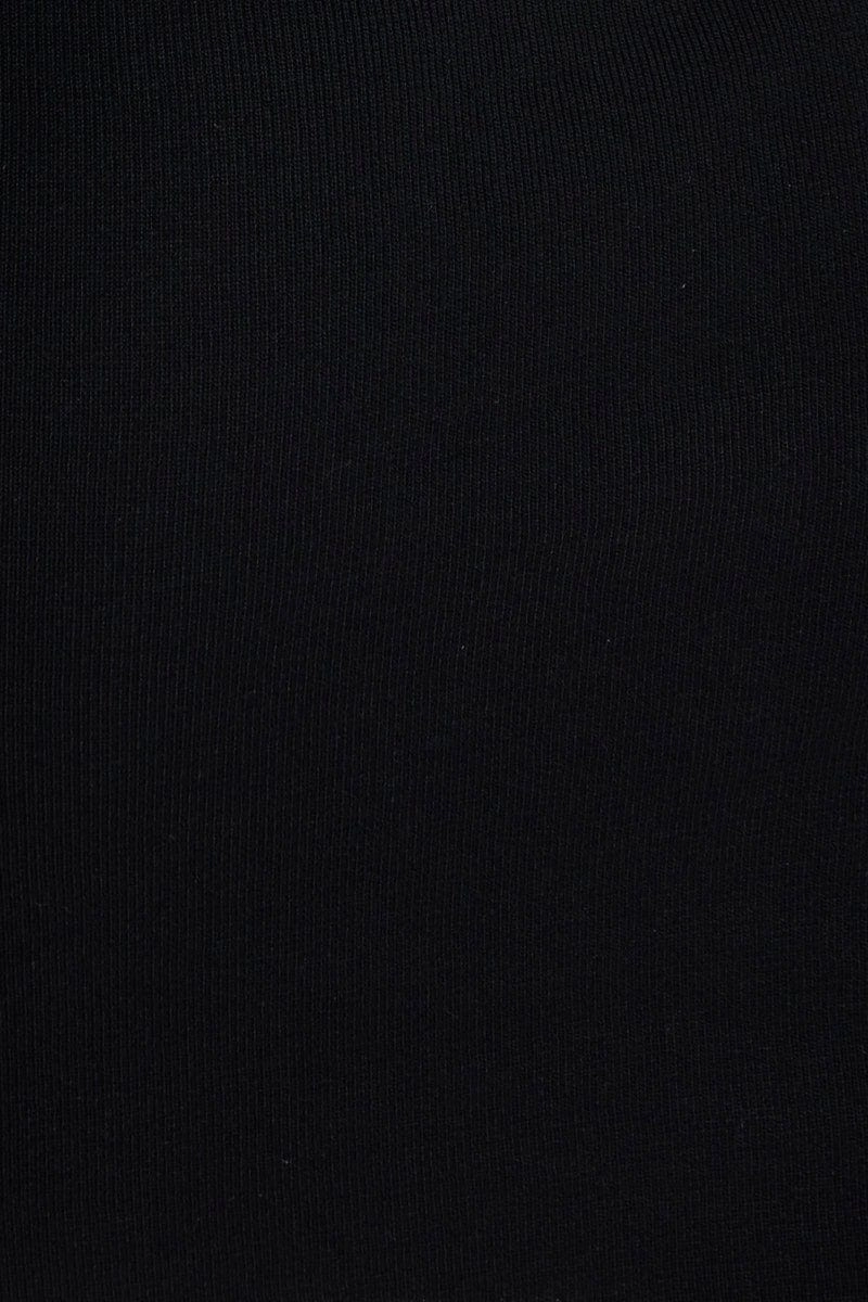 Black Knit Dress Halter Neck