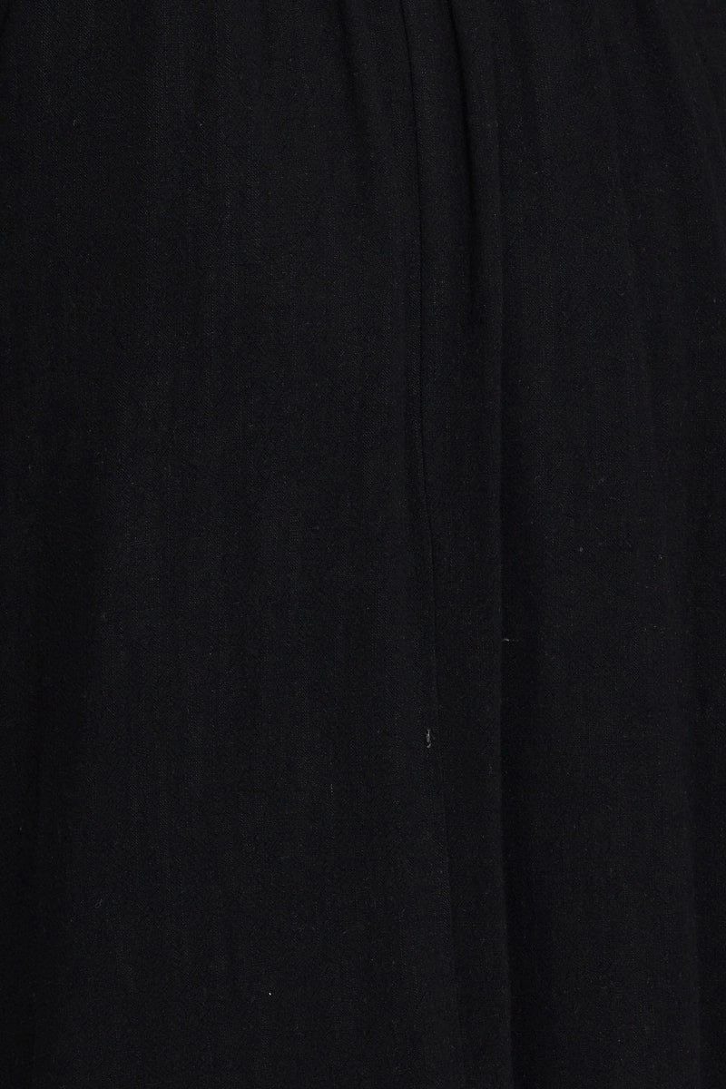 Black Midi Dress Linen