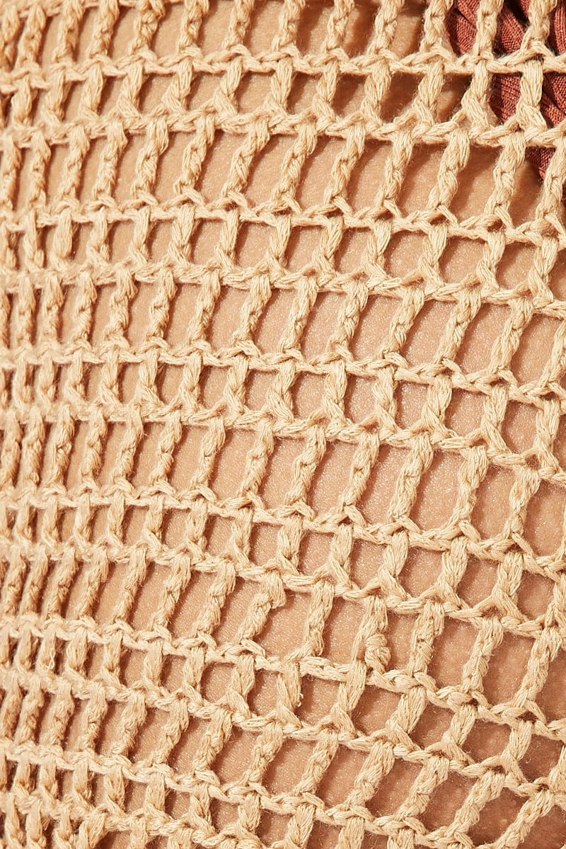 Brown Crochet Bikini Set