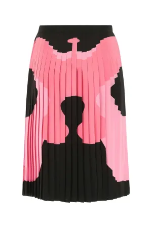 Burberry Printed Pleated Midi Skirt