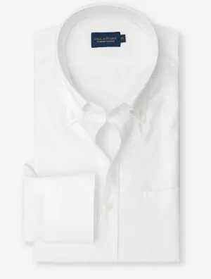 Buttondown Oxford Cotton Plain Shirt White
