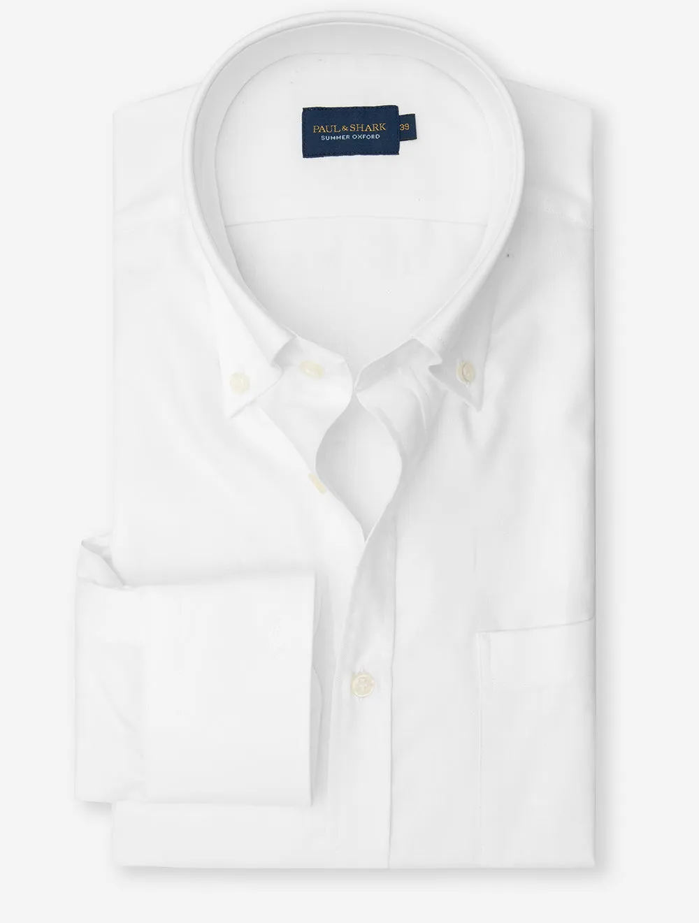 Buttondown Oxford Cotton Plain Shirt White