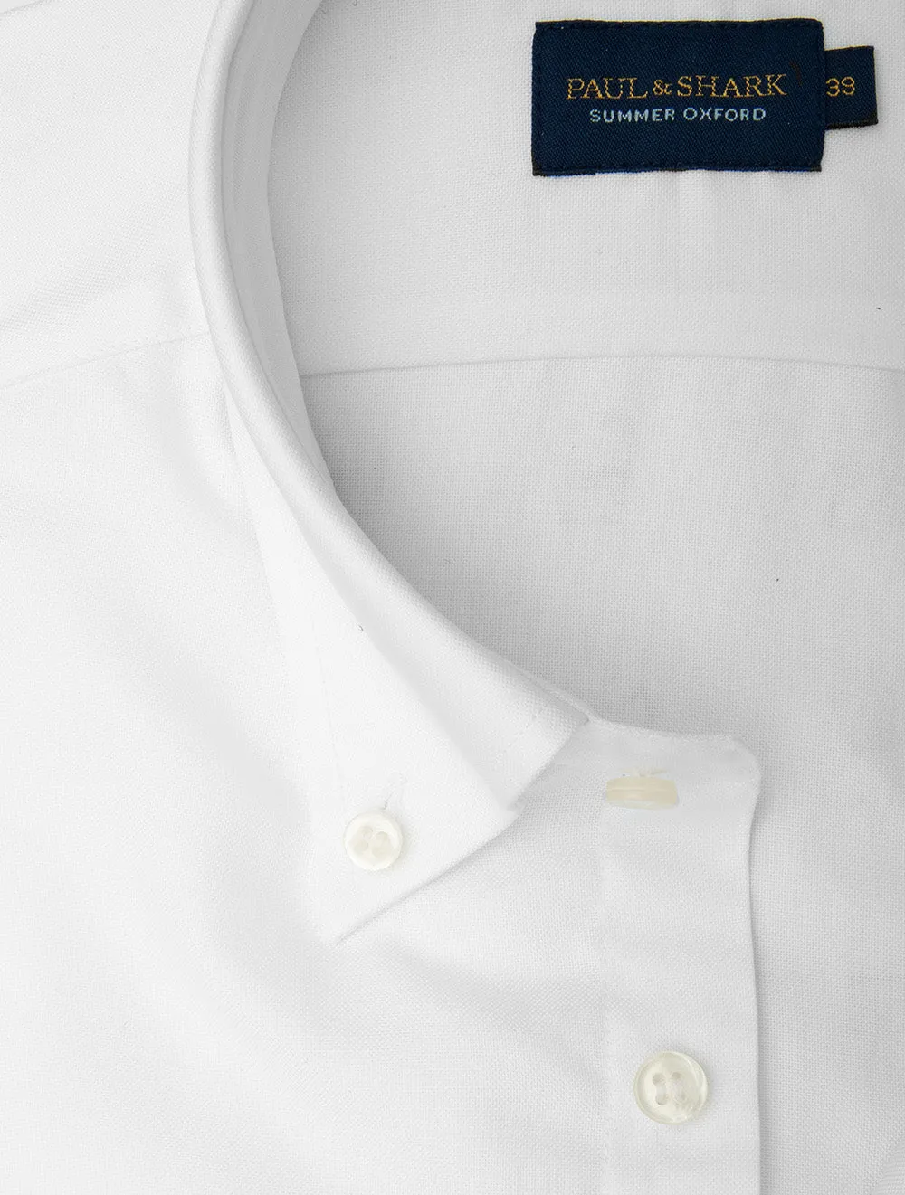Buttondown Oxford Cotton Plain Shirt White