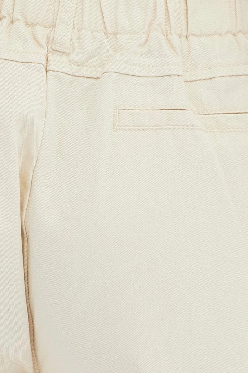 Camel Cargo Pants Low Rise