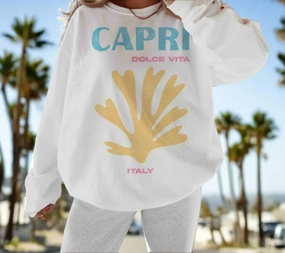 Capri Dolce Vita Oversized Sweatshirt