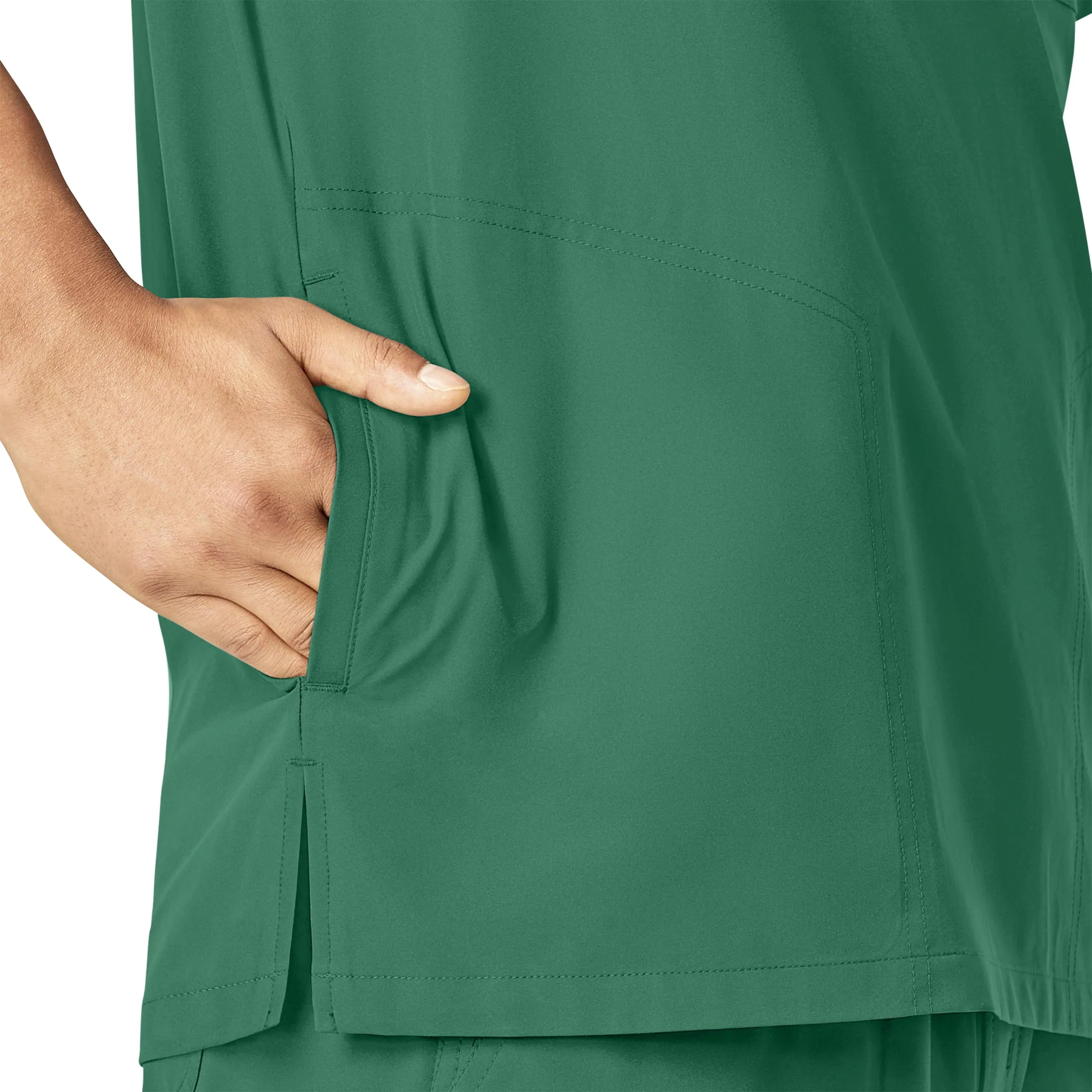 Carhartt Force Essentials Men's V-Neck Shirttail Scrub Top - Hunter