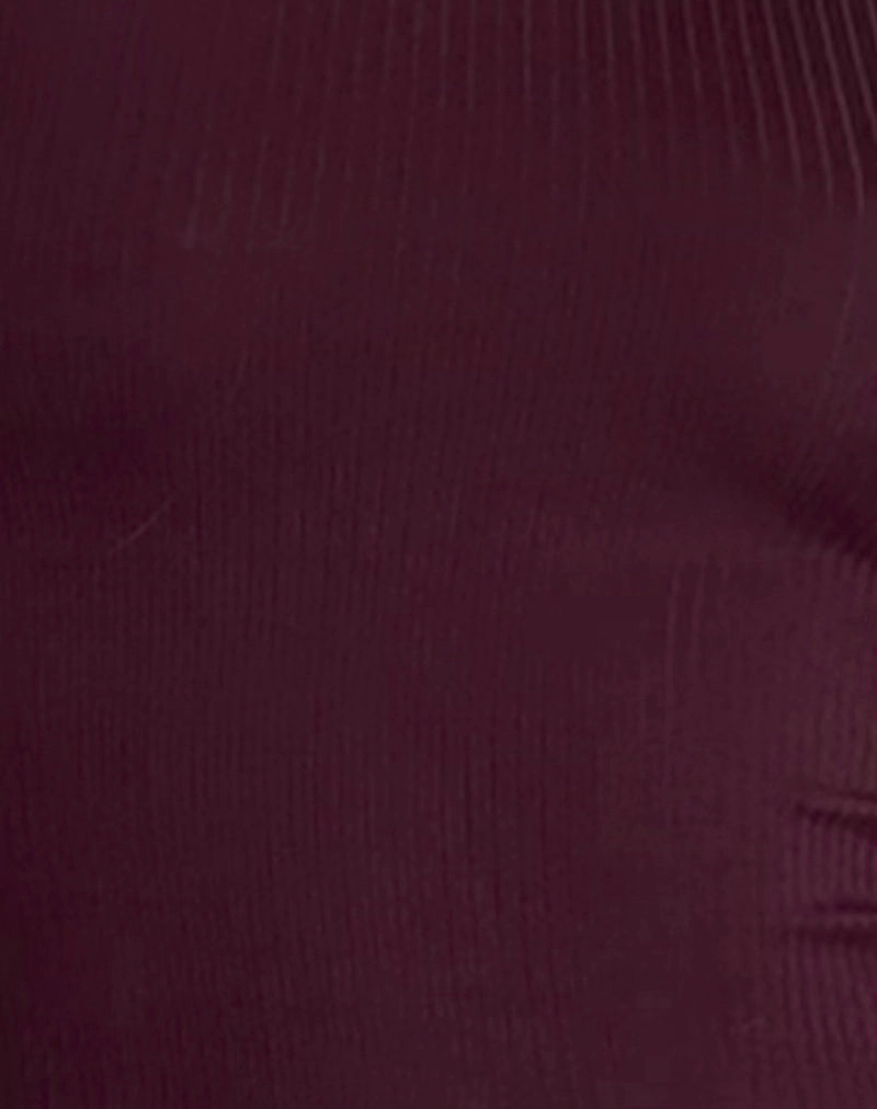 Ciya Mini Dress in Thick Rib Oxblood