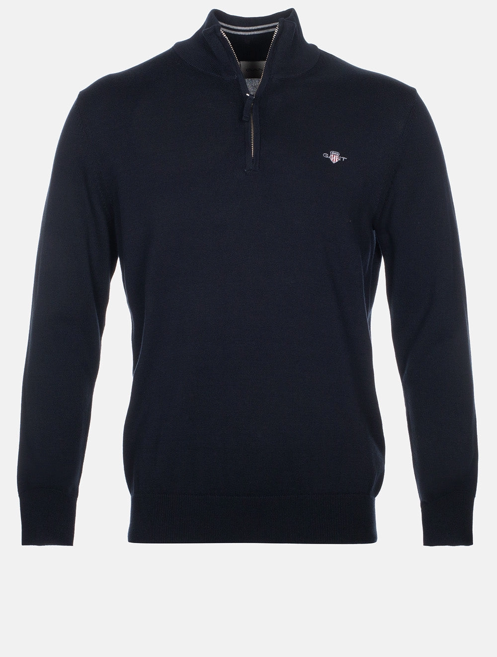 Classic Cotton Half Zip Sweater Evening Blue