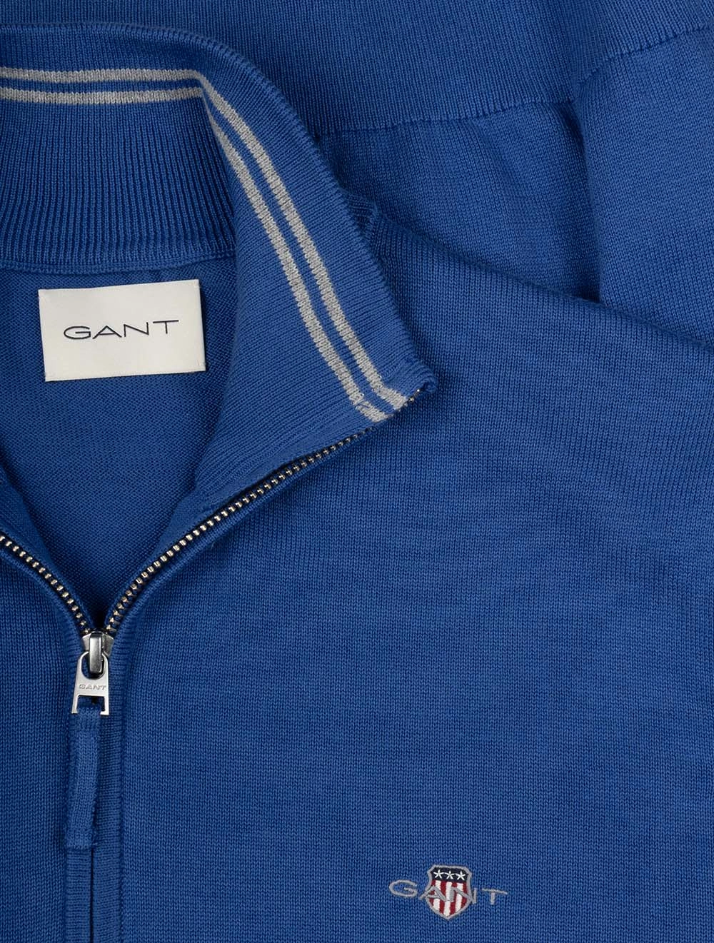 Classic Cotton Half Zip Sweater Rich Blue