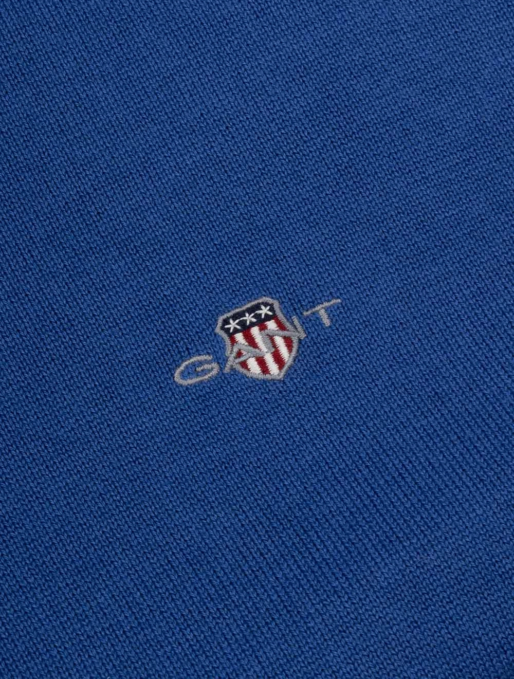 Classic Cotton Half Zip Sweater Rich Blue