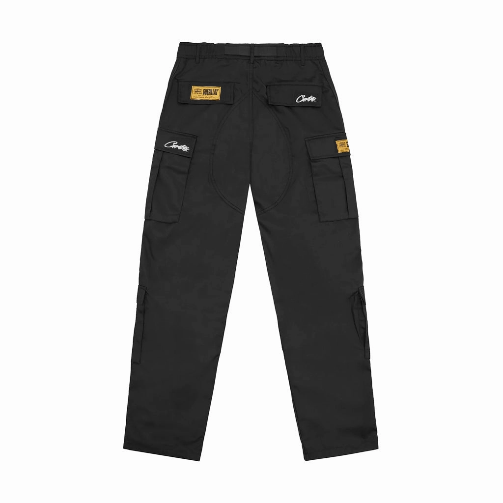 Corteiz Guerillaz Cargo Pants – White / Black