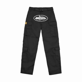 Corteiz Guerillaz Cargo Pants – White / Black