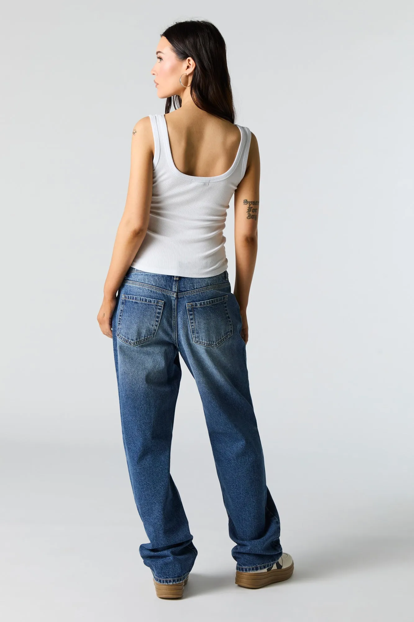 Dark Wash Straight Leg Jean