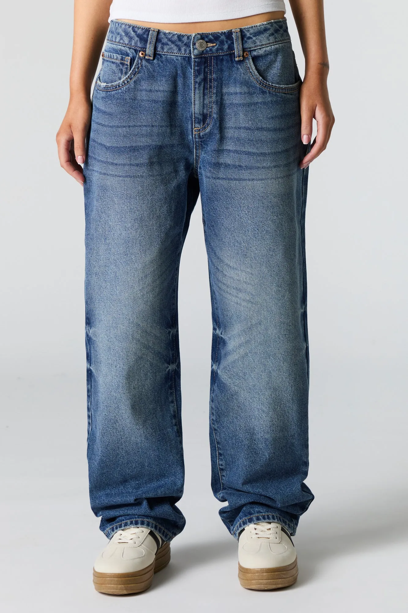Dark Wash Straight Leg Jean