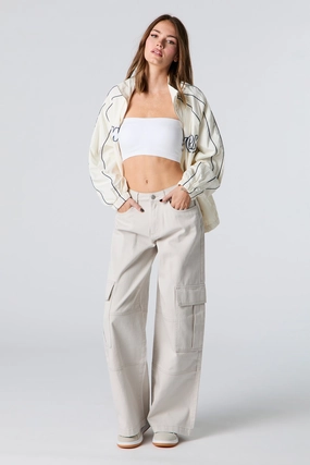 Denim Baggy Cargo Pant