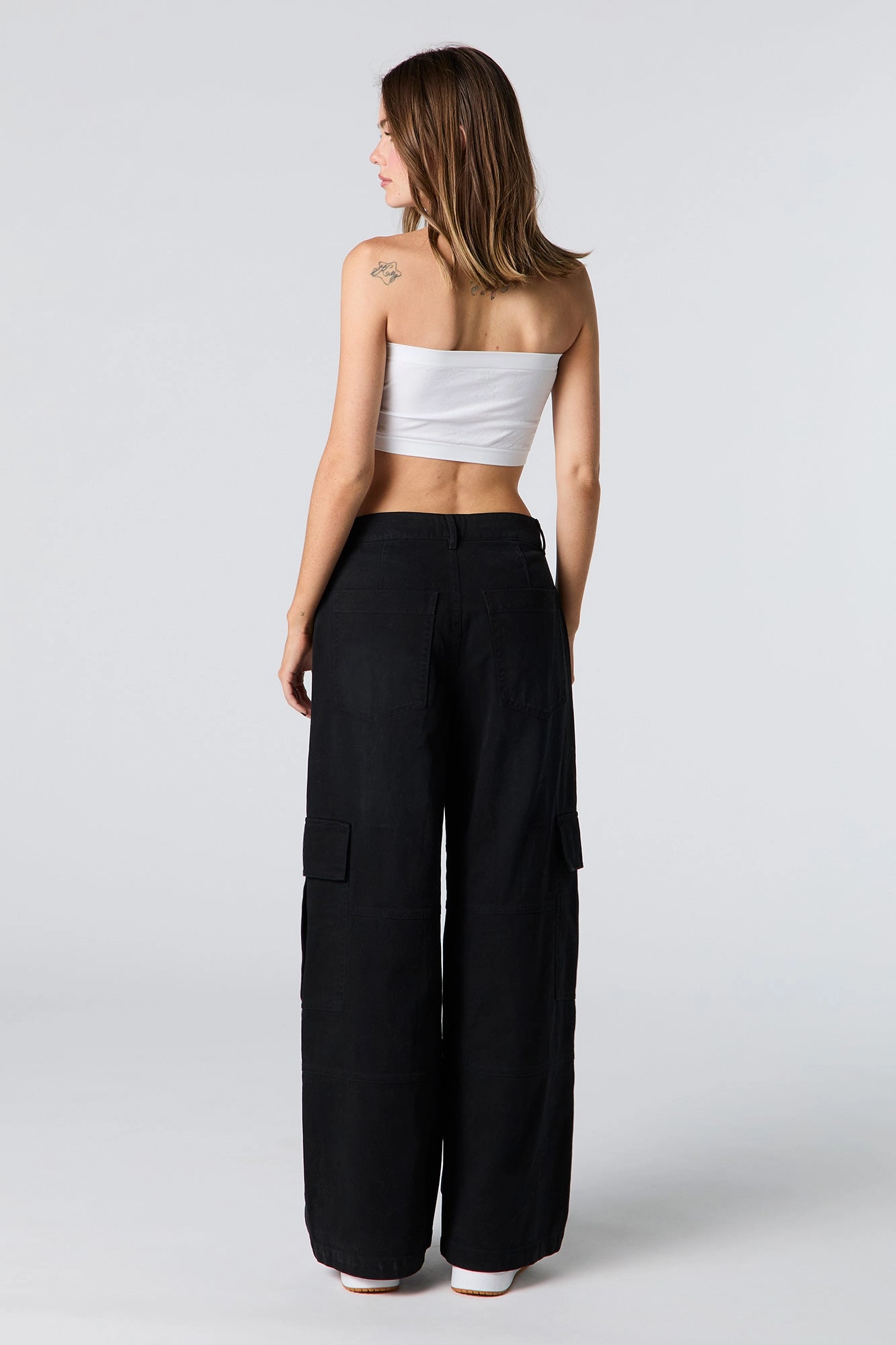 Denim Baggy Cargo Pant