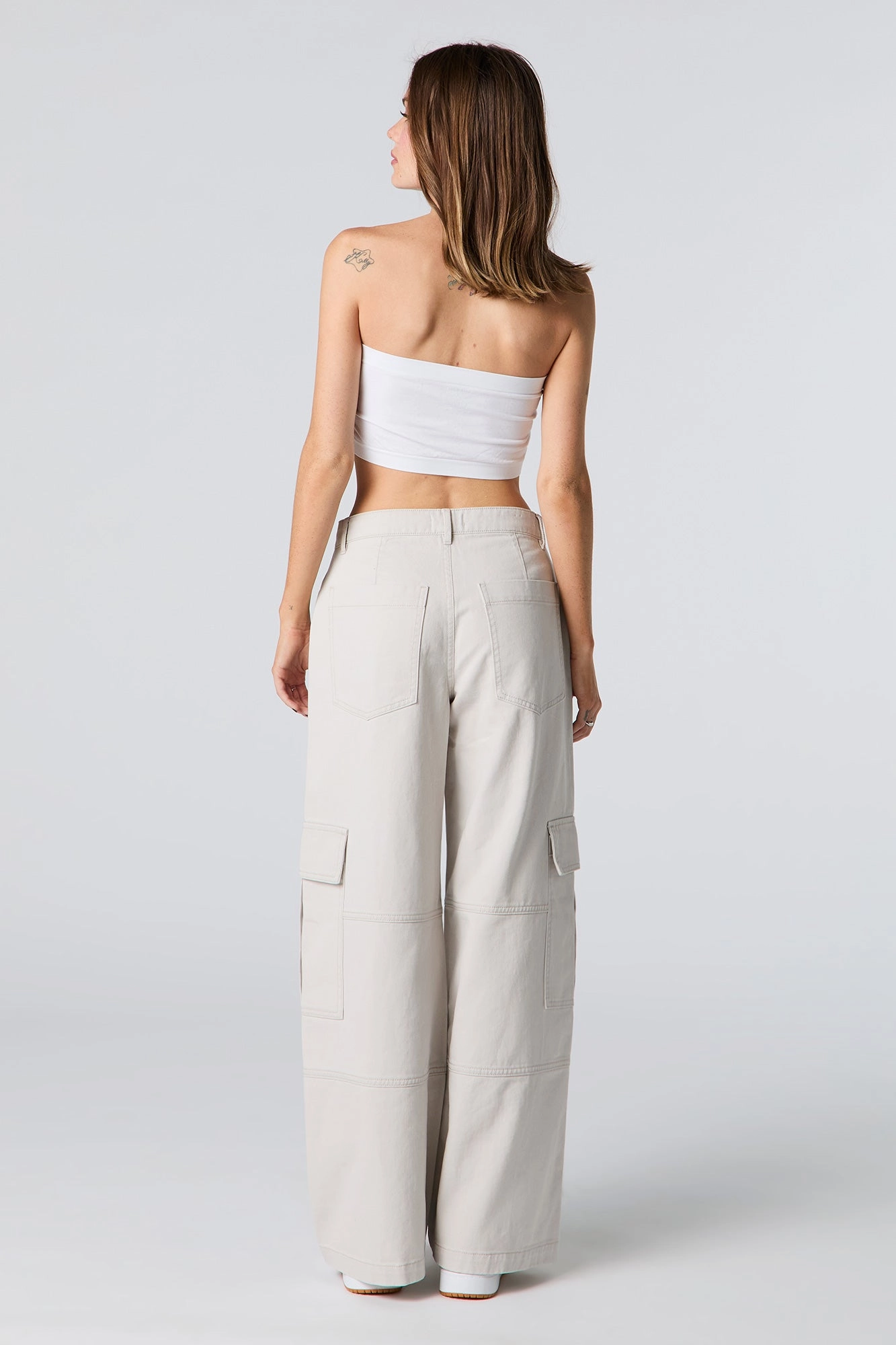 Denim Baggy Cargo Pant