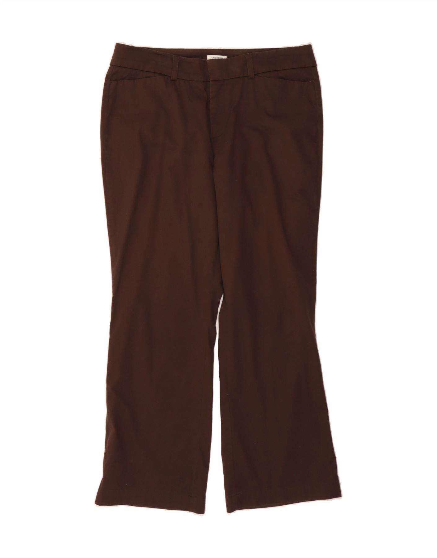 DOCKERS Womens Curvy Mid Rise Casual Trousers US 14 XL W34 L29 Brown