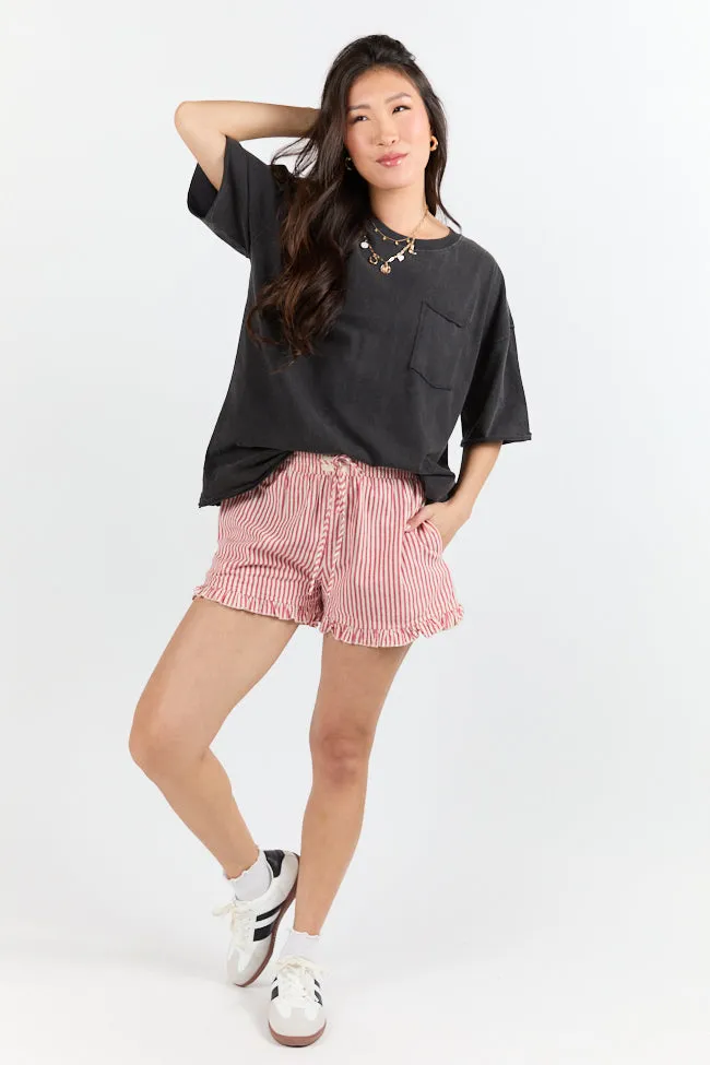 Easy To Style Black Knit Pocket T Shirt