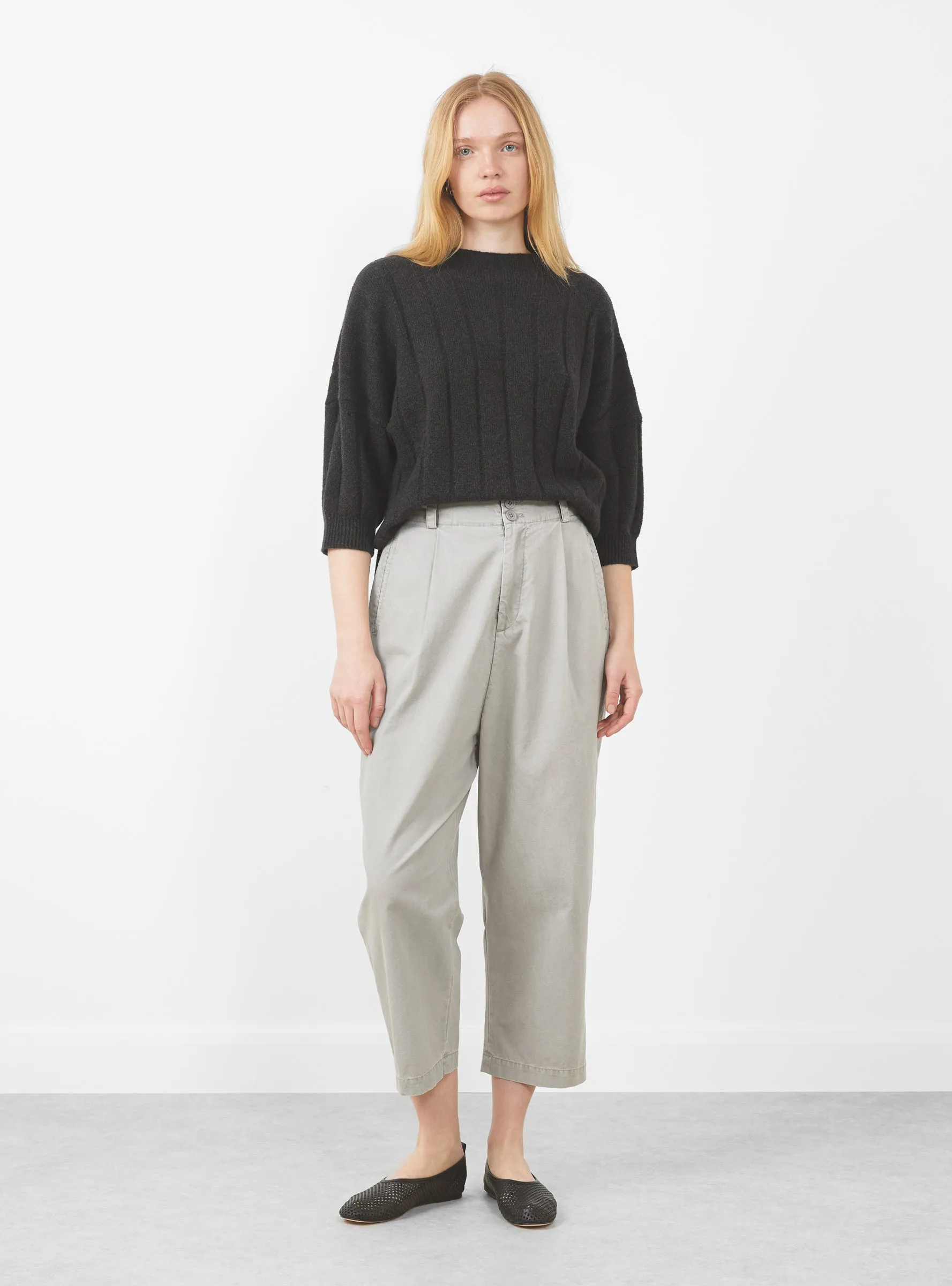Elastic Dropped Crotch Trouser Grey