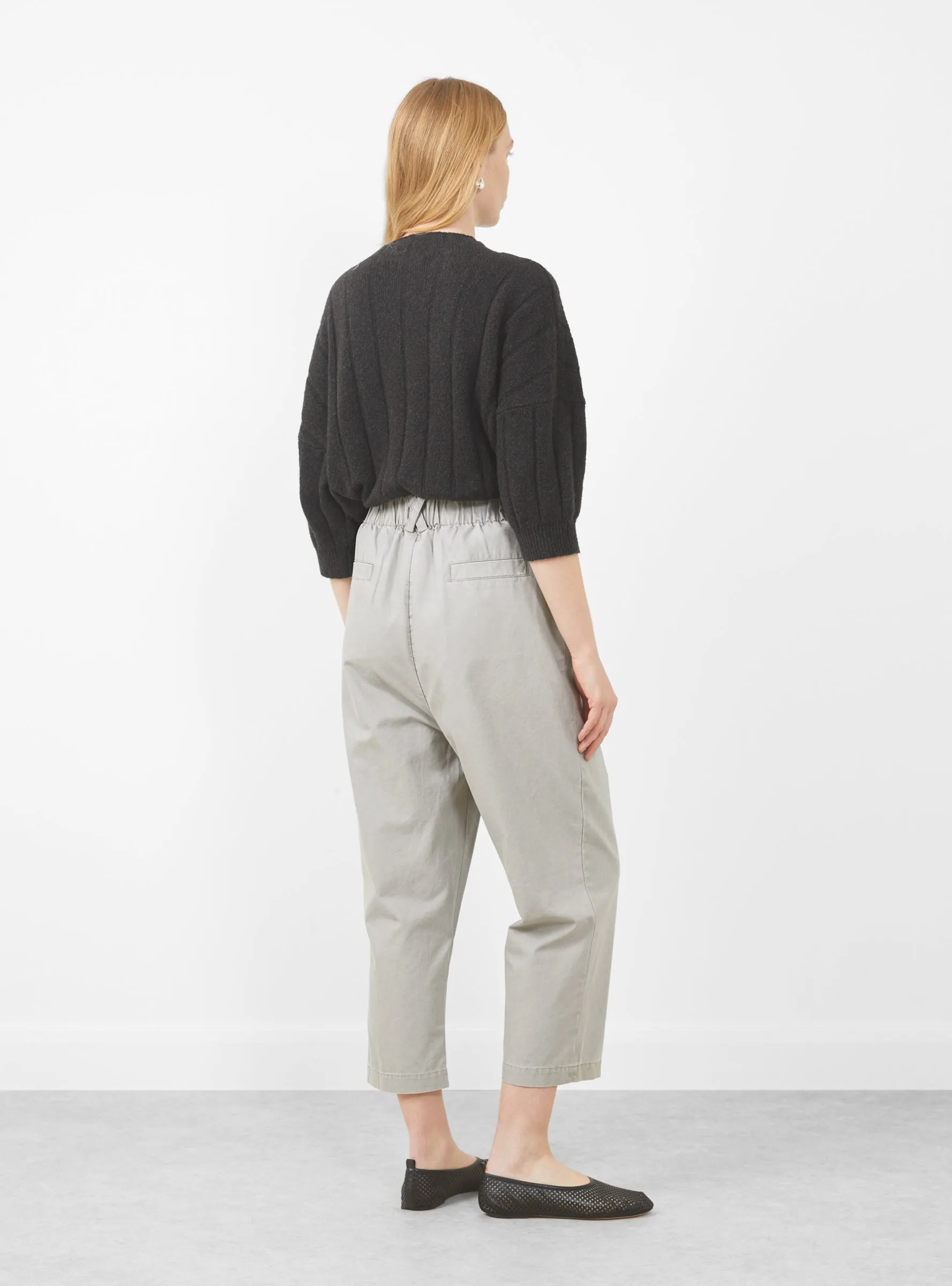 Elastic Dropped Crotch Trouser Grey