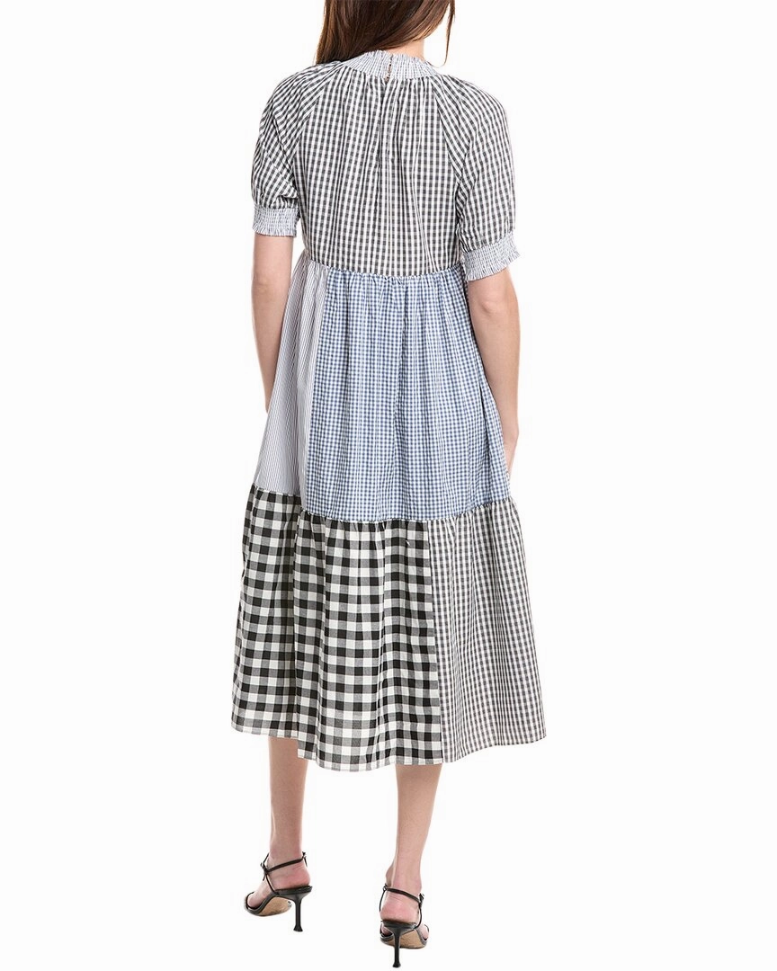 English Factory Patchwork Midi Dress