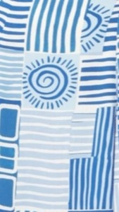 Eva Mini Dress - Blue Print