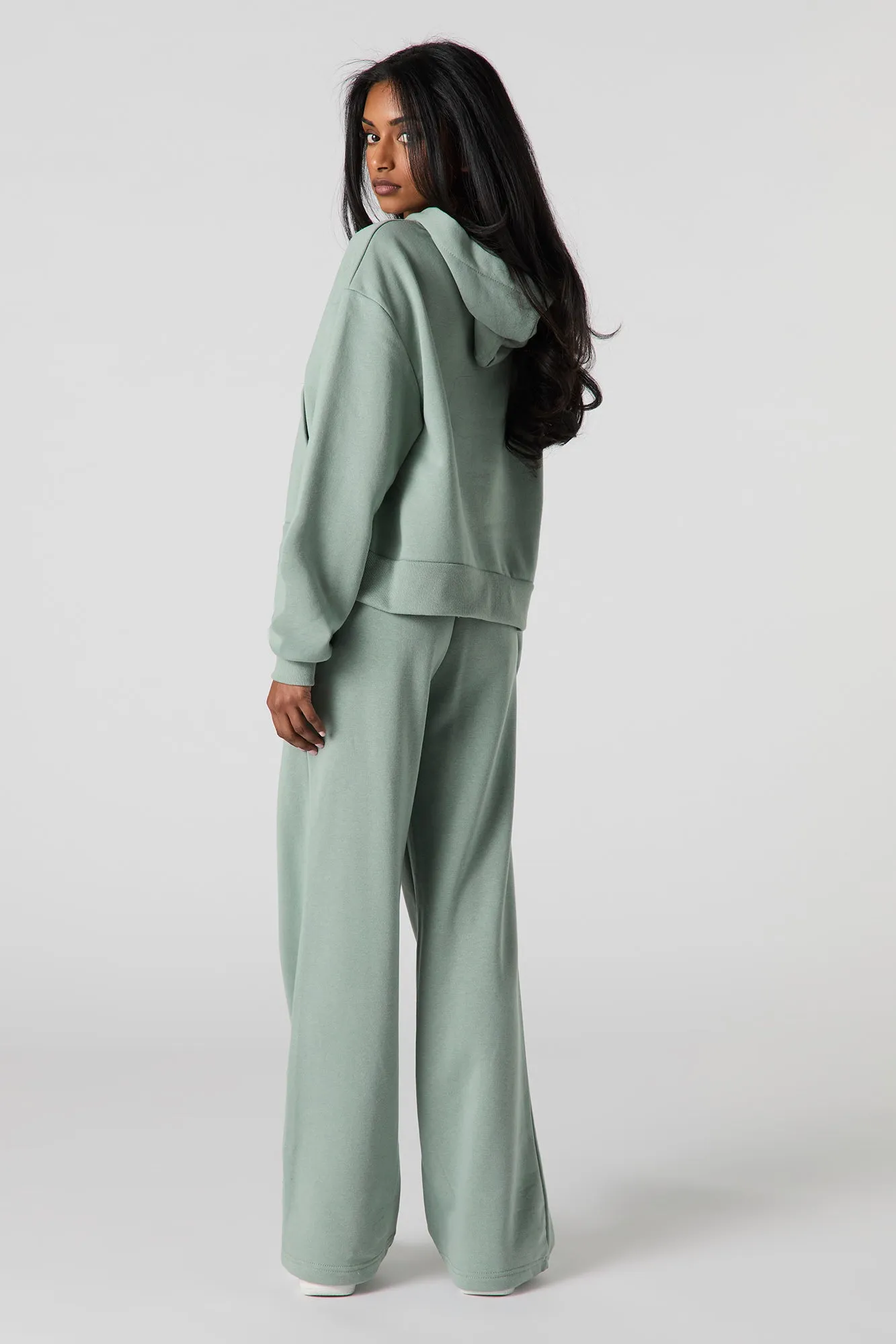 Fleece Wide Leg Sweatpant
