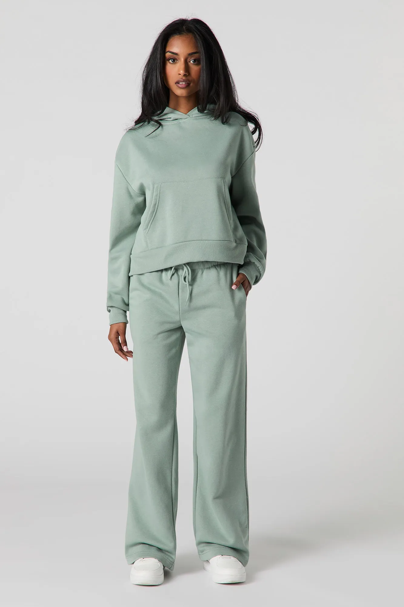 Fleece Wide Leg Sweatpant