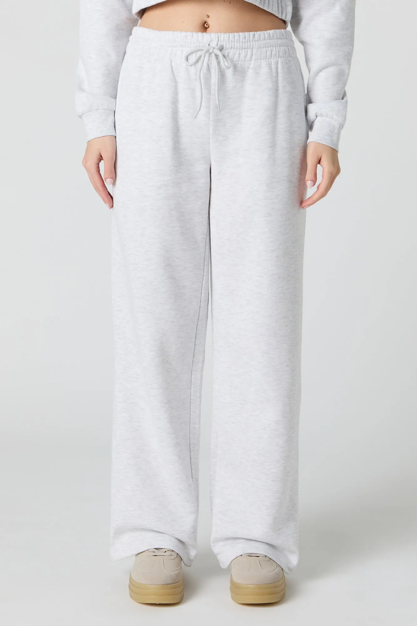 Fleece Wide Leg Sweatpant