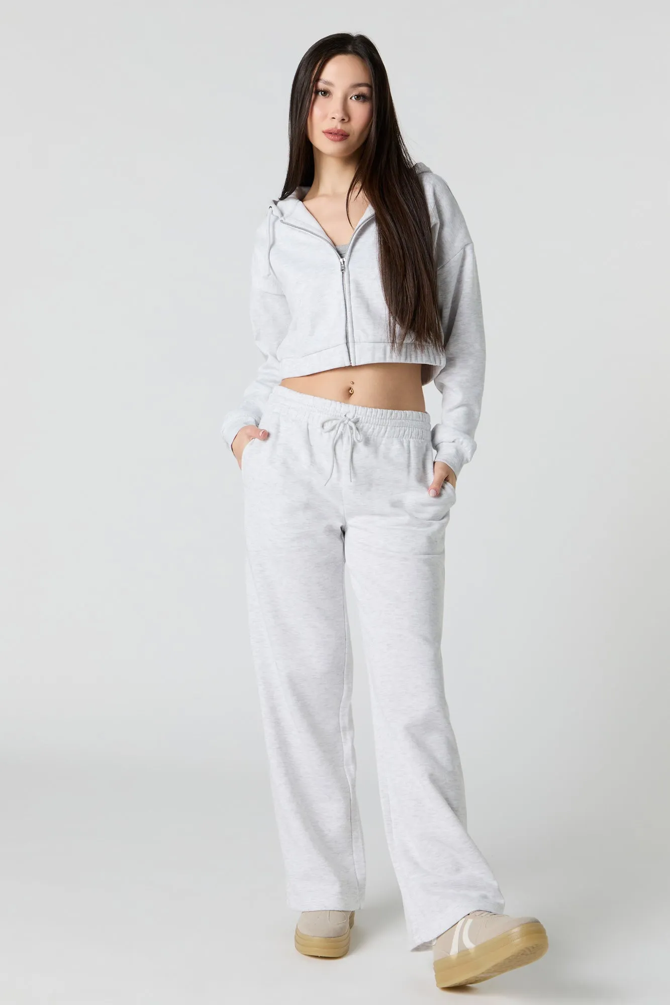 Fleece Wide Leg Sweatpant