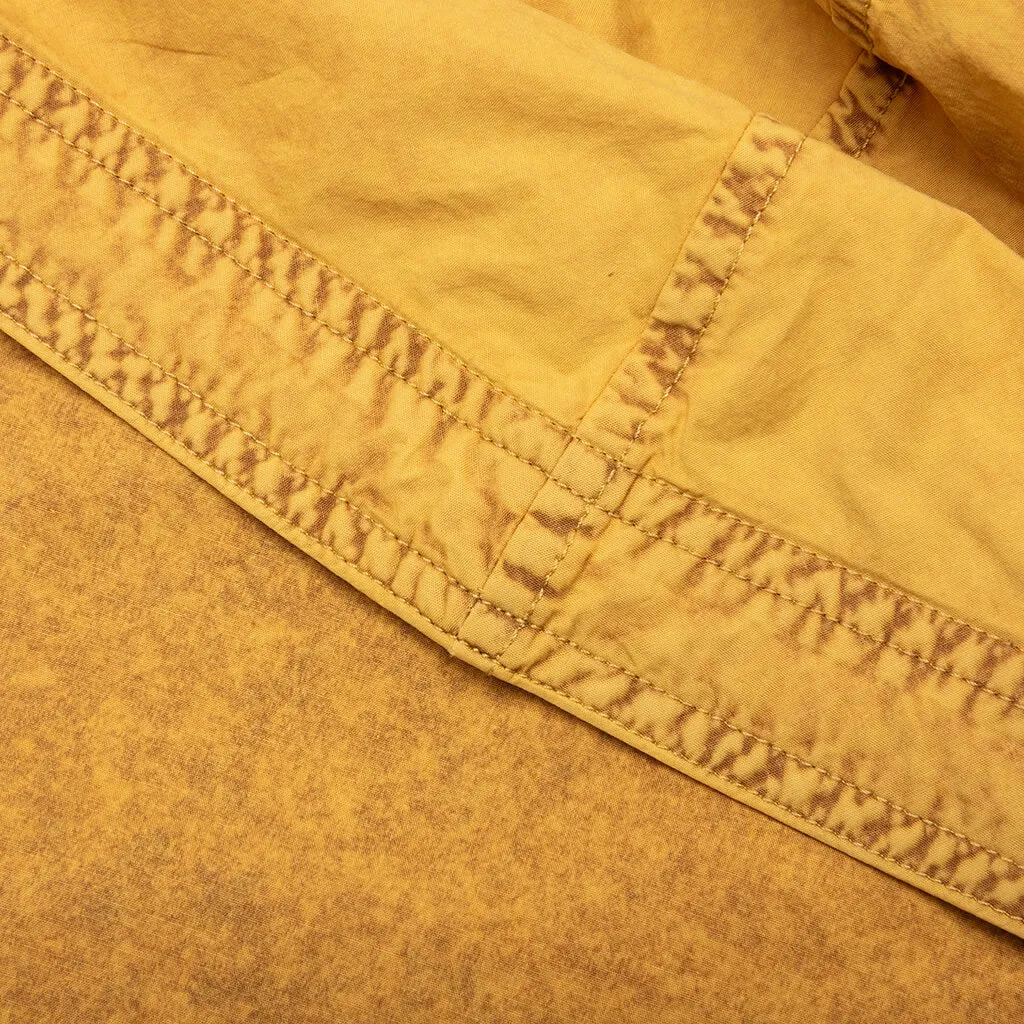 Garment Dyed Hooded Button Up Shirt Fn-Mn-Shir000861 - Yellow/Brown