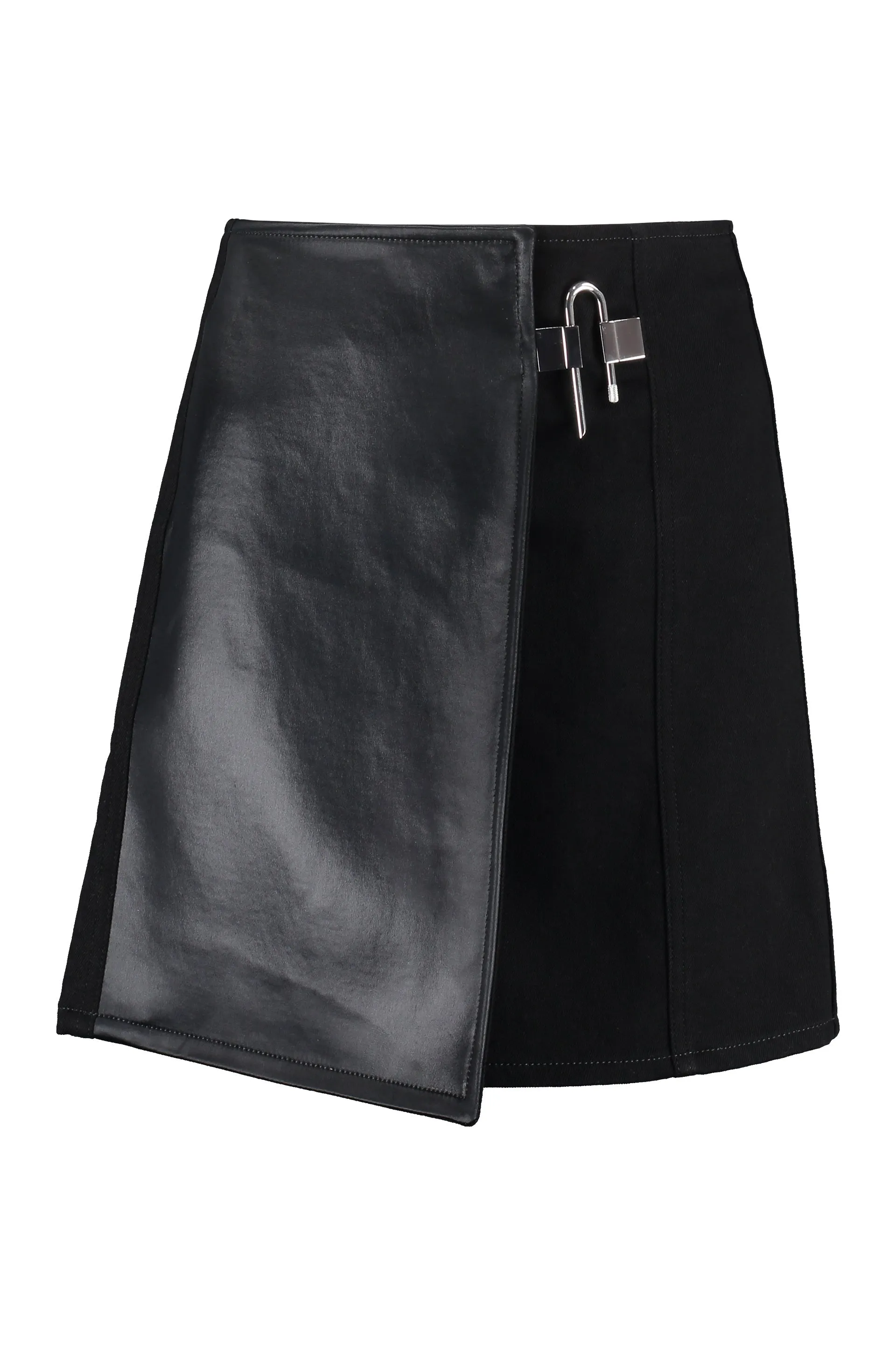 Givenchy Padlock Embellished Panelled Mini Skirt