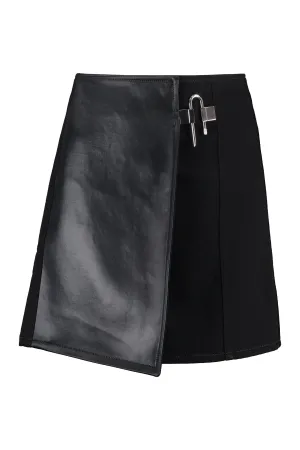 Givenchy Padlock Embellished Panelled Mini Skirt