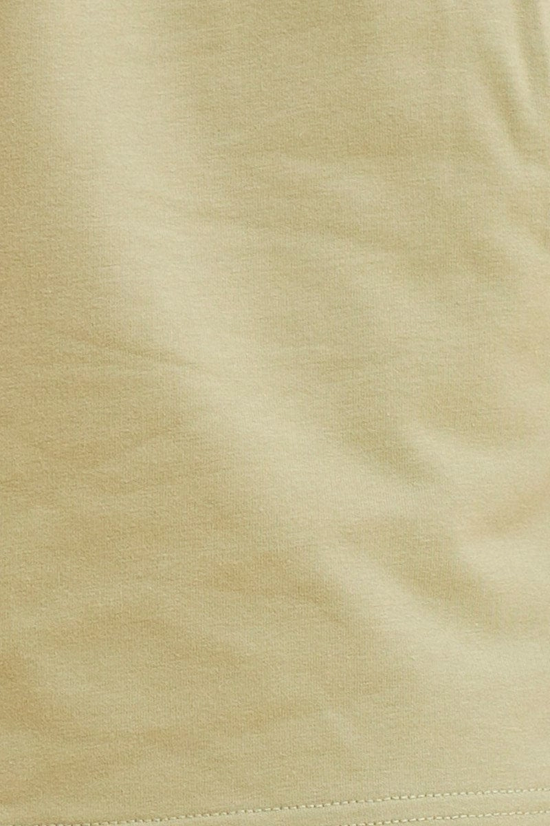Green Relaxed Short Pull On Cotton Terry Stretch