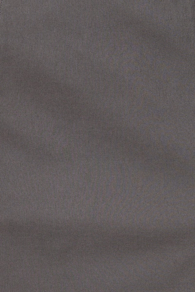Grey Mini Skirt High Rise