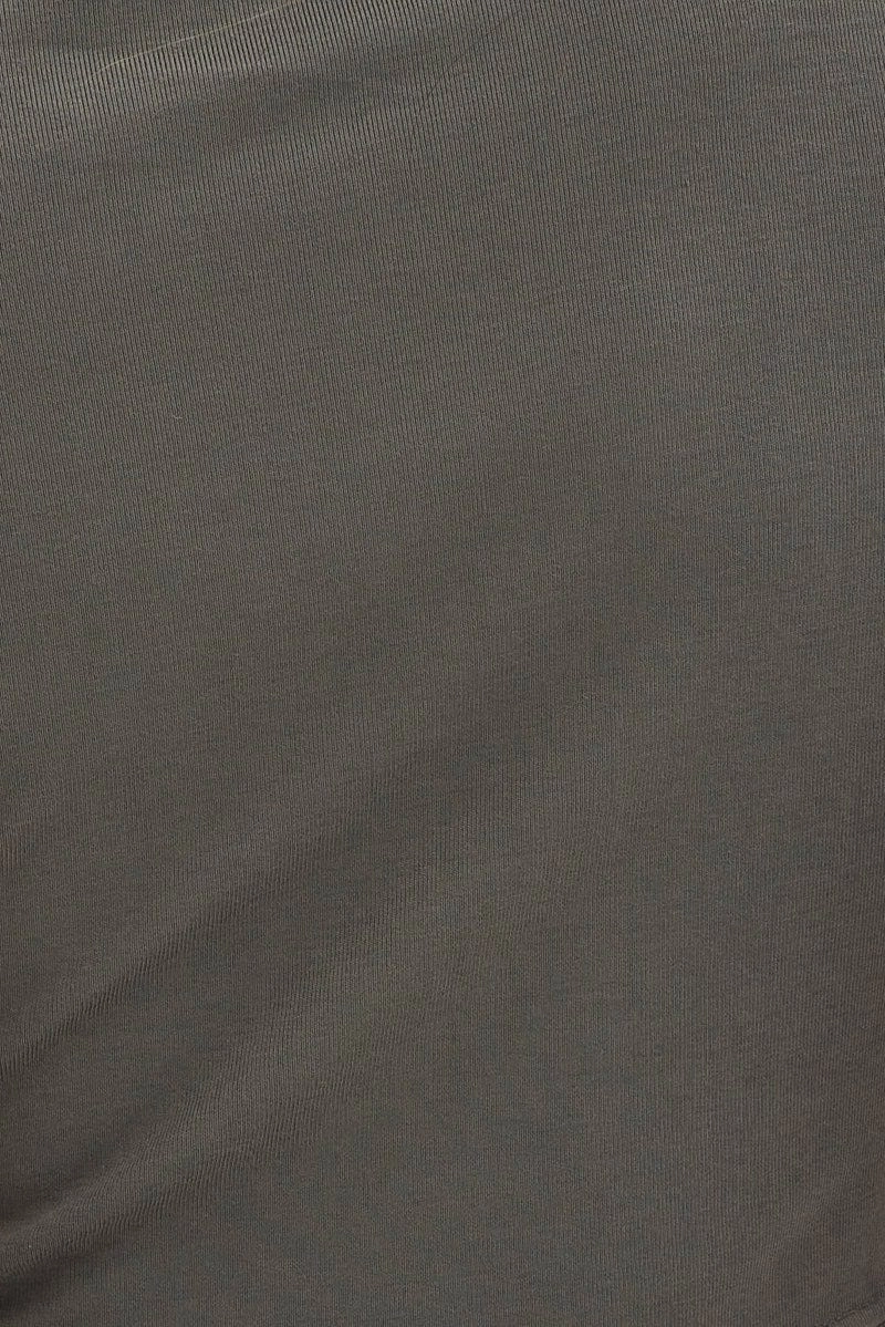 Grey T Shirt Short Sleeve Crew Neck